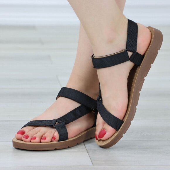 Womens Strappy Sandals Comfortable Sole Adjustable Summer Shoes For Land / Water - Picture 13 of 13